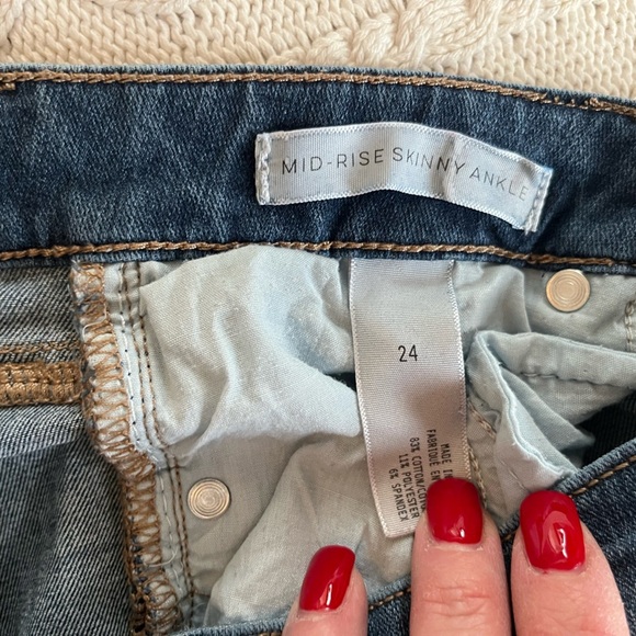 Leith Medium Wash Distressed Ankle Jeans Women’s Size 24 - Picture 9 of 15